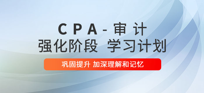 注會(huì)審計(jì)強(qiáng)化階段學(xué)習(xí)計(jì)劃