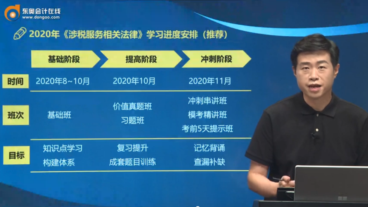 2020年《涉稅服務(wù)相關(guān)法律》學(xué)習(xí)進度安排