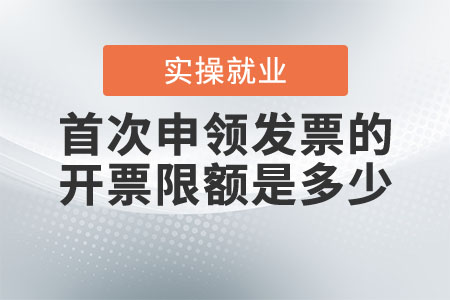 新辦納稅人首次申領發(fā)票的開票限額是多少？
