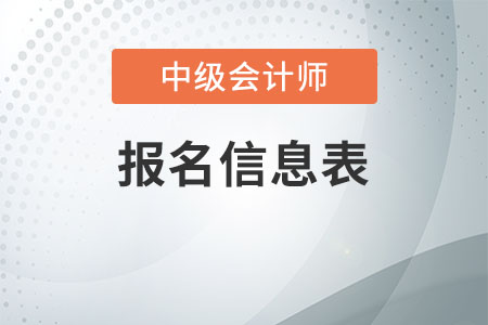 中級(jí)會(huì)計(jì)報(bào)名信息表怎么填