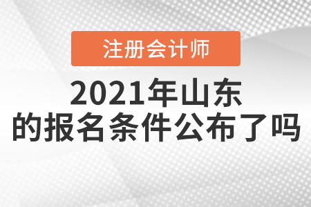 2021年山東注冊(cè)會(huì)計(jì)師的報(bào)名條件公布了嗎？