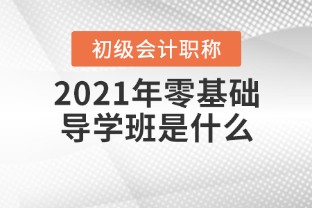 2021年初級會計職稱零基礎(chǔ)導(dǎo)學(xué)班是什么？