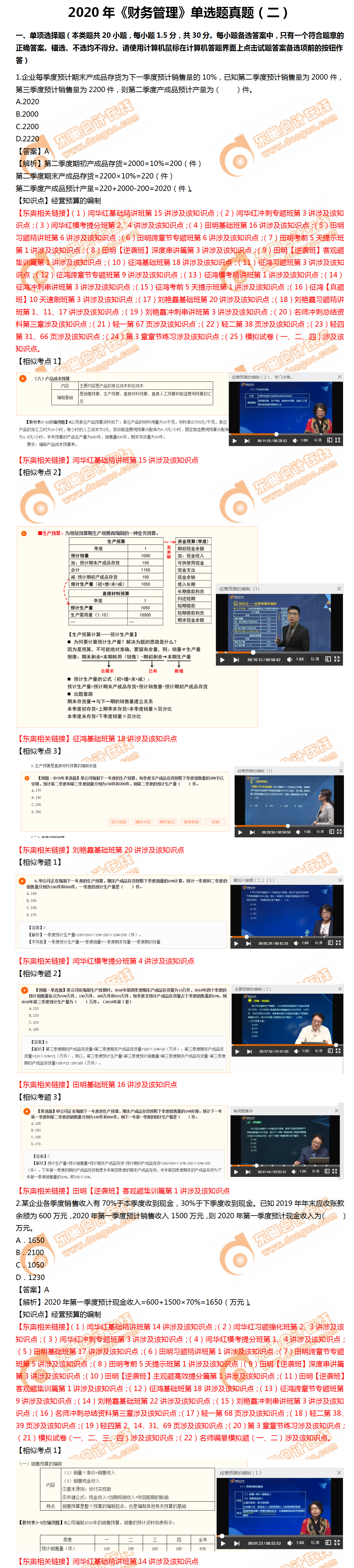 財(cái)管單選第二批次1