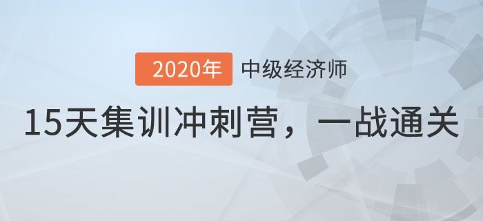 中級經(jīng)濟師15天集訓沖刺營