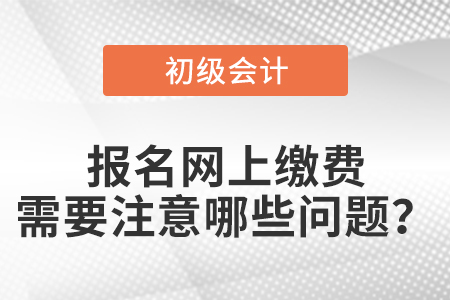 初級會計報名網(wǎng)上繳費(fèi)需要注意哪些問題？