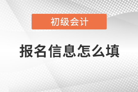 初級(jí)會(huì)計(jì)報(bào)名信息怎么填