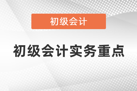 初級會計實務重點是什么