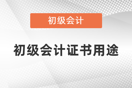 初級(jí)會(huì)計(jì)職稱有什么用途