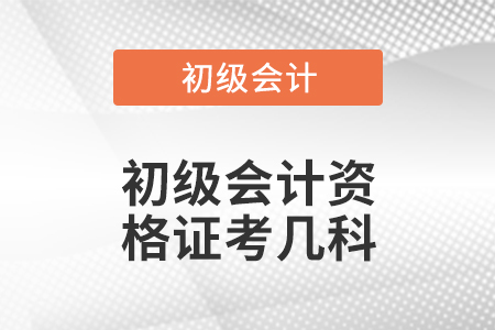 初級會計(jì)資格證考幾科