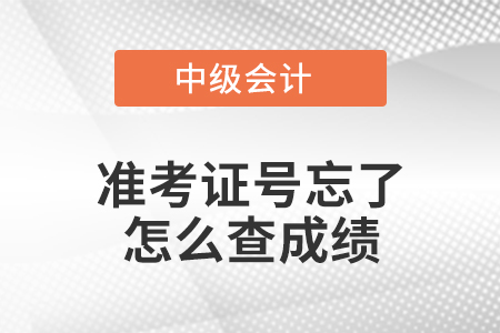 中級會計(jì)準(zhǔn)考證號忘了怎么查成績