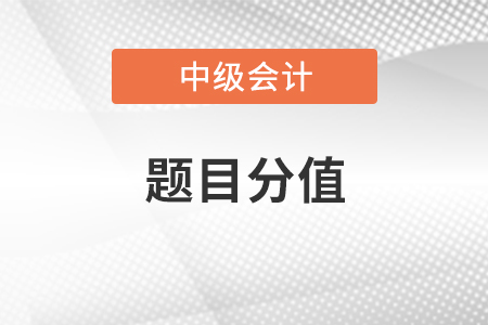 中級(jí)會(huì)計(jì)師題目分值