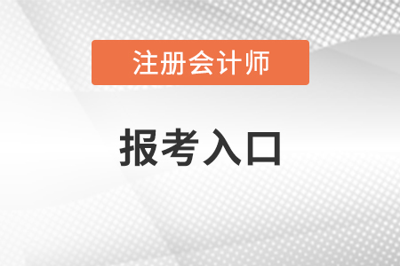 2021年注冊會(huì)計(jì)師報(bào)考入口