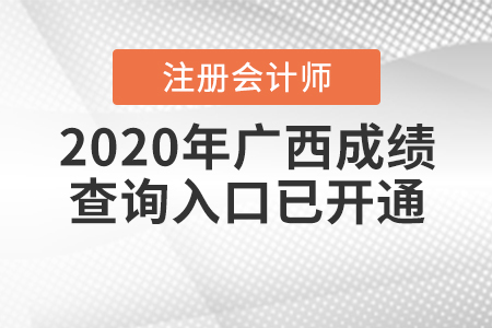注意！2020年廣西注冊(cè)會(huì)計(jì)師成績(jī)查詢?nèi)肟谝呀?jīng)開通了！