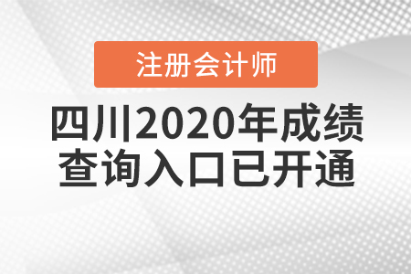 2020年四川注冊會計(jì)師成績查詢?nèi)肟陂_通了！