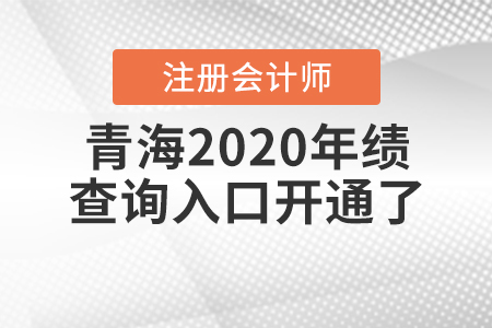 青海2020年注冊會計師成績查詢?nèi)肟陂_通了！