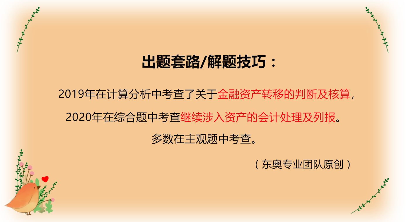 金融資產(chǎn)的轉(zhuǎn)移
