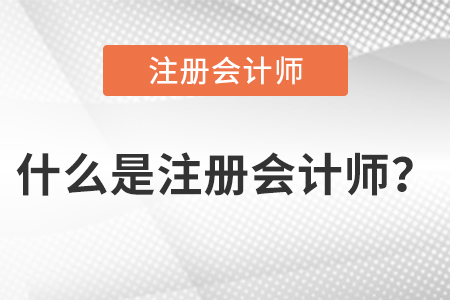 什么是注冊(cè)會(huì)計(jì)師？