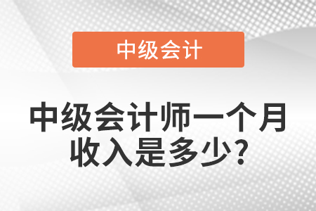 中級(jí)會(huì)計(jì)師一個(gè)月收入是多少?