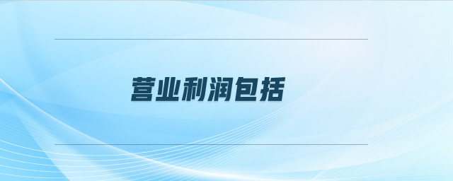 營(yíng)業(yè)利潤(rùn)包括