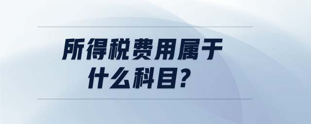 所得稅費用屬于什么科目?