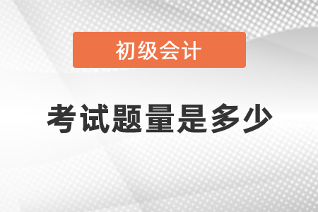 2021年初級會(huì)計(jì)考試題型和題量