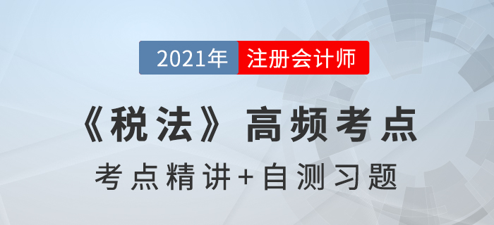 消費(fèi)稅稅目_2021年注會(huì)《稅法》高頻考點(diǎn)