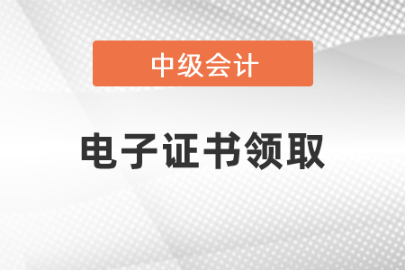 如何領(lǐng)取2020年中級會計(jì)證書電子證書