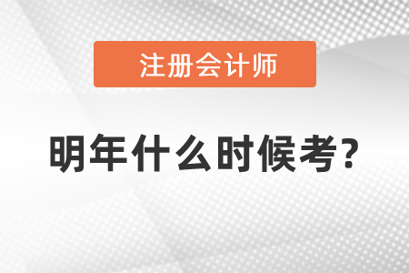 cpa明年什么時候考?