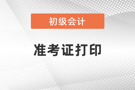 初級考試準(zhǔn)考證打印需要注意的事項