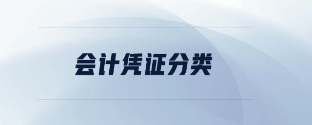 會(huì)計(jì)憑證分類