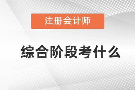 注冊會計師綜合階段考什么？