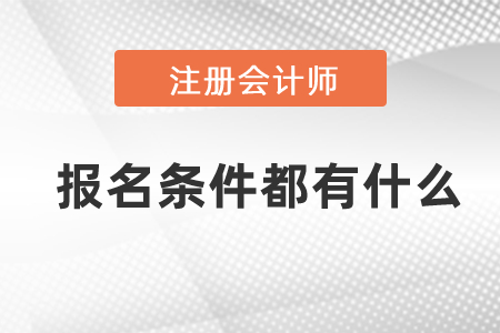 注冊(cè)會(huì)計(jì)師報(bào)名條件都有什么