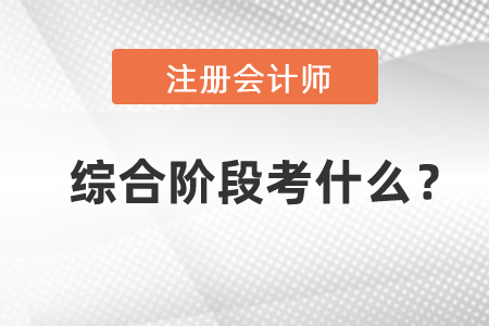 2021年注冊會(huì)計(jì)師綜合階段考試科目考什么？