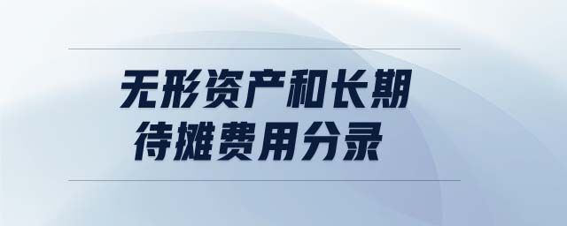 無形資產(chǎn)和長期待攤費用分錄