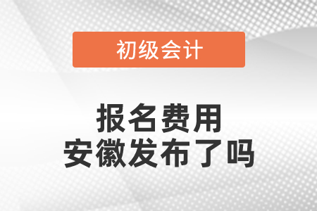 初級(jí)會(huì)計(jì)師報(bào)名費(fèi)用安徽發(fā)布了嗎