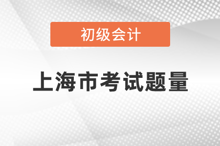 2021年上海市楊浦區(qū)初級(jí)會(huì)計(jì)職稱考試題量有多少