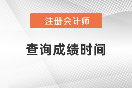注冊(cè)會(huì)計(jì)師查詢(xún)成績(jī)時(shí)間在幾月