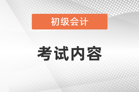 初級會計考試內容都有什么？