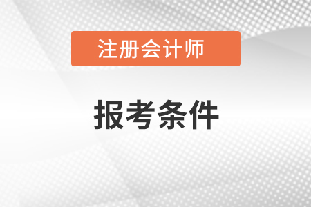 在江西省九江報(bào)考注冊會計(jì)師需要什么條件