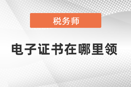 2020稅務師網(wǎng)上審核通過了電子證書在哪里領