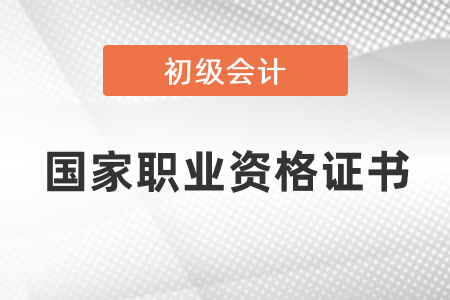 初級(jí)會(huì)計(jì)證屬于國(guó)家職業(yè)資格證書(shū)嗎？
