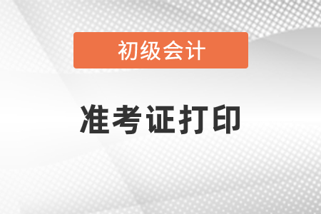 初級(jí)會(huì)計(jì)在哪下載準(zhǔn)考證？