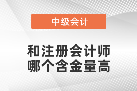 注冊(cè)會(huì)計(jì)師和中級(jí)會(huì)計(jì)哪個(gè)含金量高