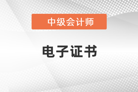 怎么查看中級(jí)會(huì)計(jì)資格電子證書(shū)