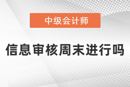 中級(jí)會(huì)計(jì)信息審核周末進(jìn)行嗎？