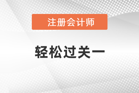 注冊(cè)會(huì)計(jì)師輕松過(guò)關(guān)一
