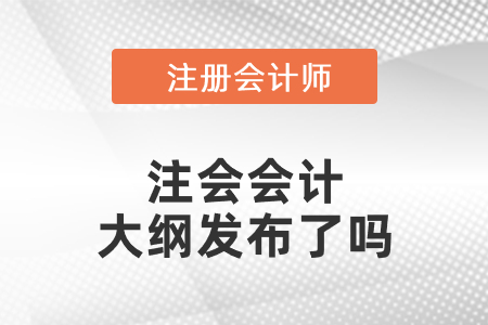 2021年注會(huì)會(huì)計(jì)大綱發(fā)布了嗎