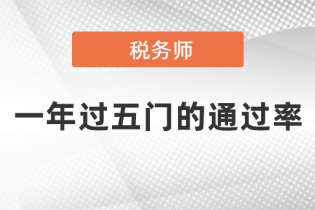 稅務師一年過五門的通過率