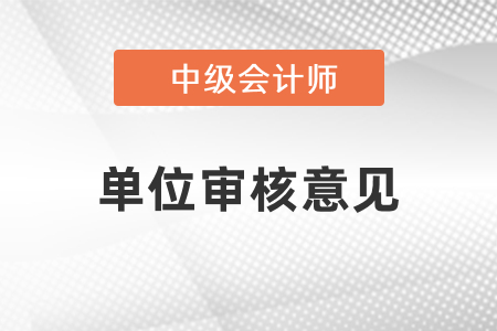 中級會計報名單位審核意見怎么填？