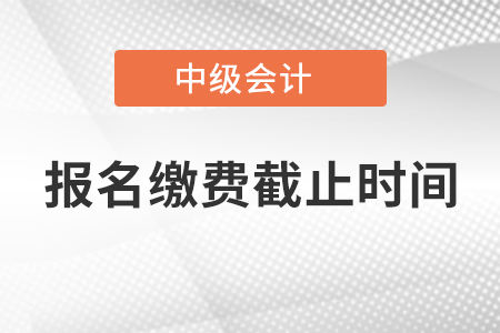 寧夏自治區(qū)中衛(wèi)中級(jí)會(huì)計(jì)師報(bào)名繳費(fèi)截止時(shí)間